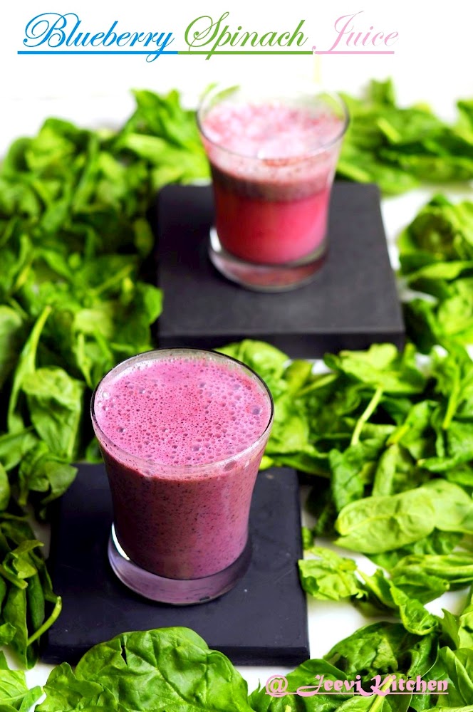 Jeevi Kitchen Blueberry Spinach Juice