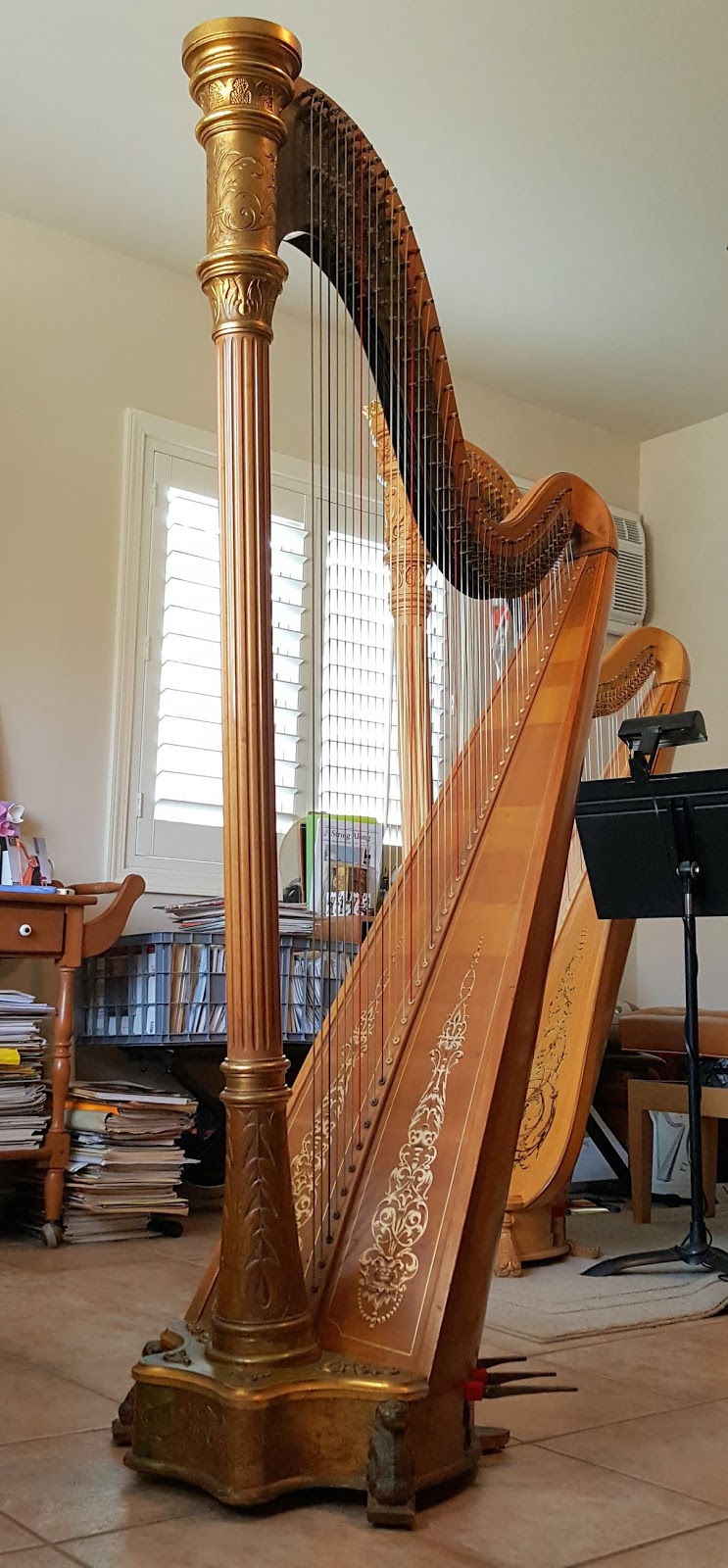 HARP IN LA HARP INFO 2 LYON & HEALY WASHBURN STYLE J PEDAL HARP 195