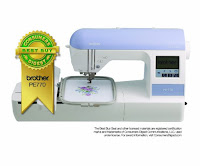 Brother PE770 5x7inch Embroidery Machine, with built-in memory, USB port, 136 built-in designs