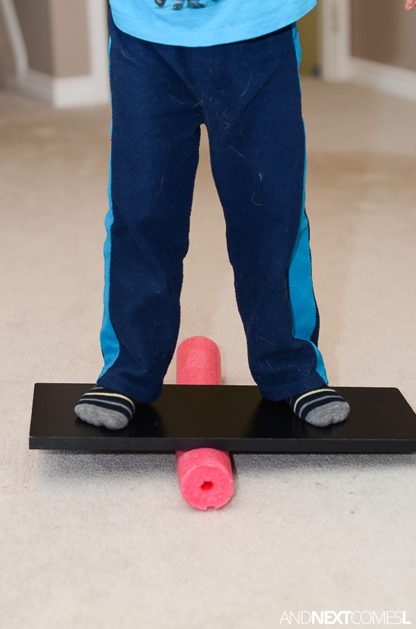 DIY Pool Noodle Balance Board And Next Comes L Hyperlexia Resources