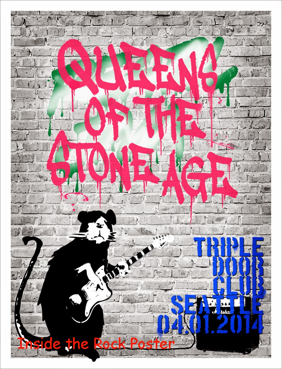INSIDE THE ROCK POSTER FRAME BLOG: Banksy Queens of the Stone Age ... Queens Of The Stone Age Poster 2014