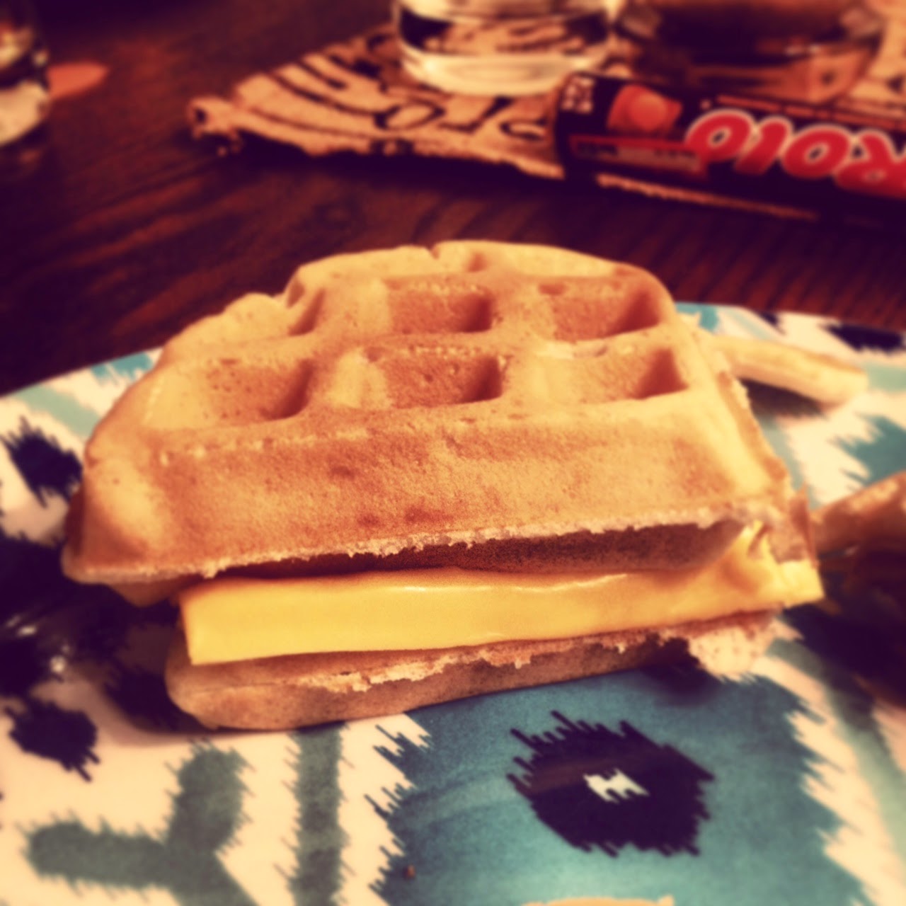 Pancakes & Glue Guns Yum....Waffle Grilled Cheese? Try it.