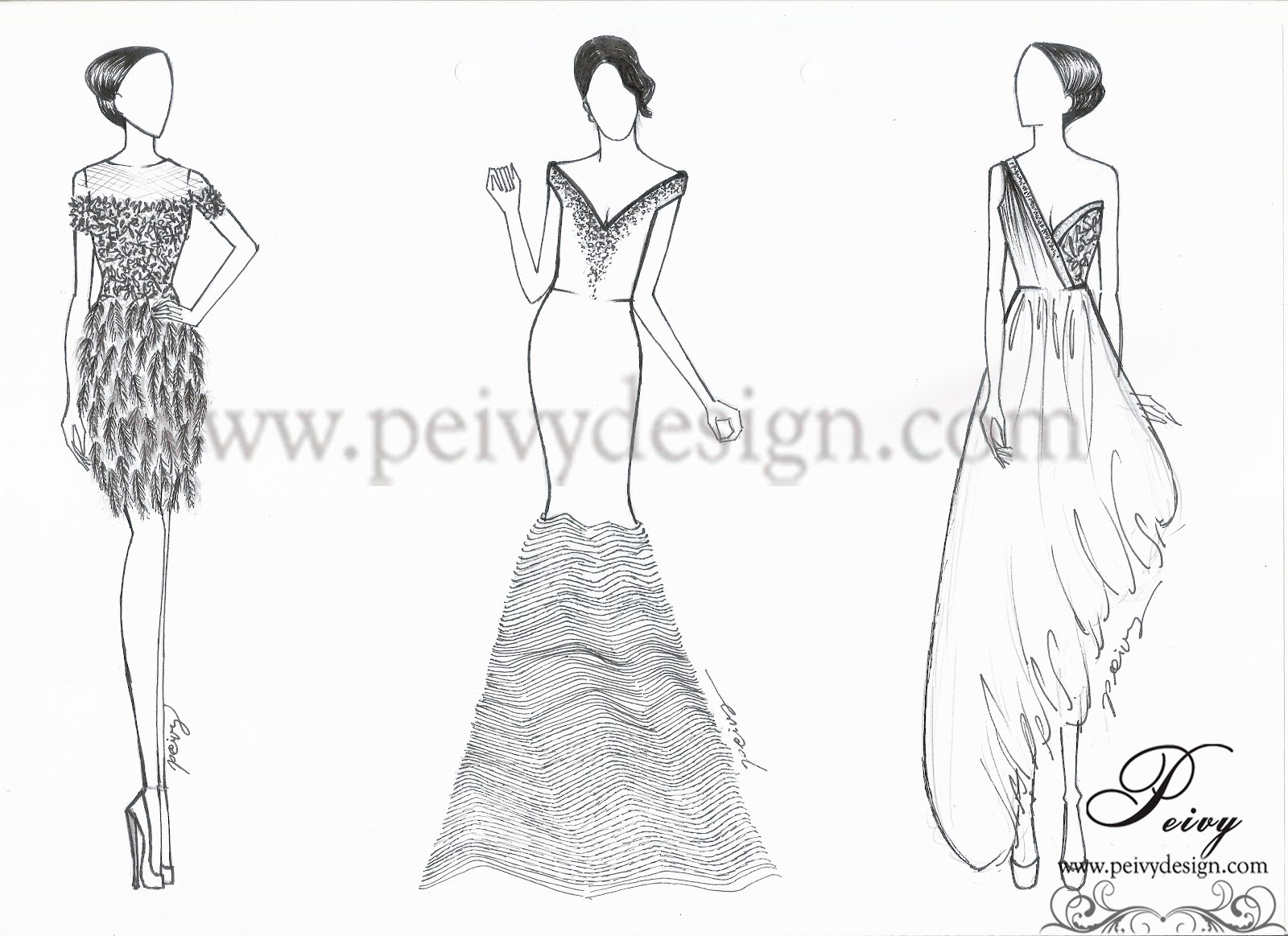 Peivy For Your Special Moments Sketch Prewedding Dress By Peivy