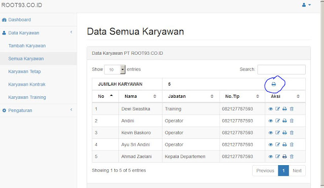 print semua data