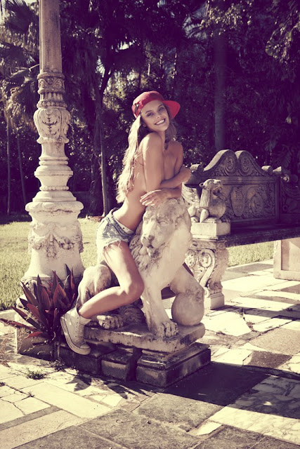 Nina Agdal Topless But Covered Euroman Magazine Photoshoot Hot Girls