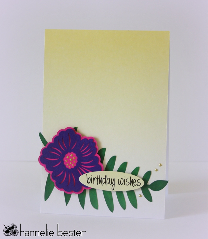 Botanical inspired birthday card