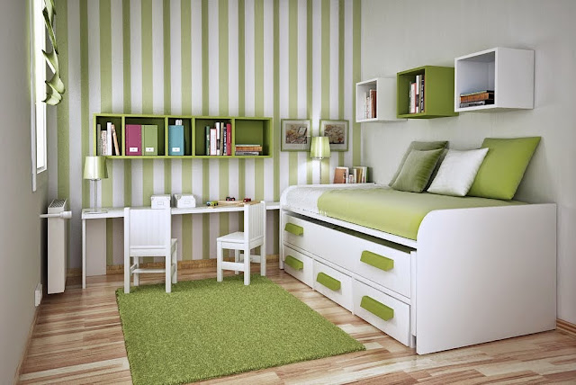 OLIVE GREEN BEDROOM 