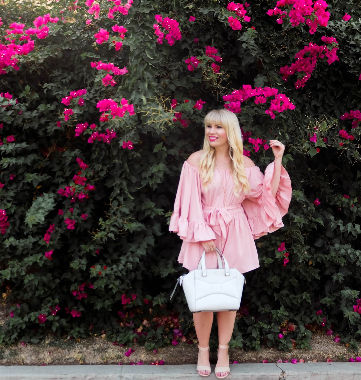 Pink Ruffled Romper Lizzie In Lace