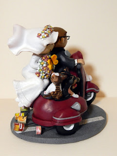 orme magiche cake topper cartoon scultura torta nuziale decorazione sposini sposi fatte a mano scolpite modellini