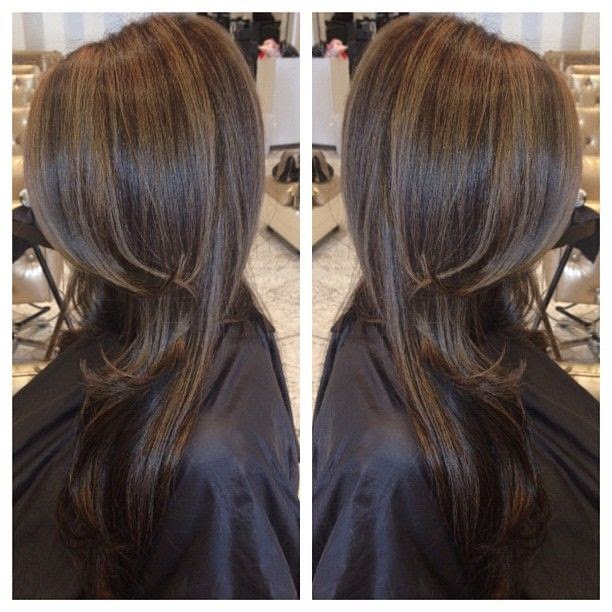 Chocolate Brown Hair With Blonde Highlights