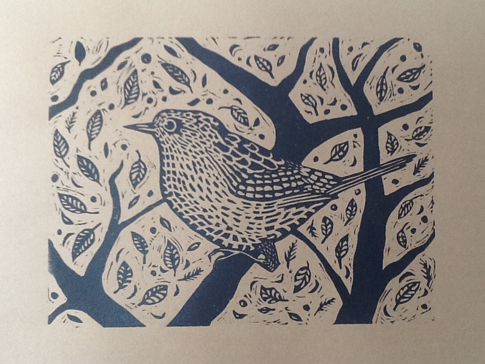 Friel Designs Lino Bird first prints