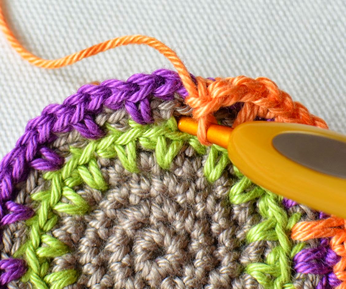 Anatomy Of Spike Stitch Or How To Crochet A Simple Coaster Without