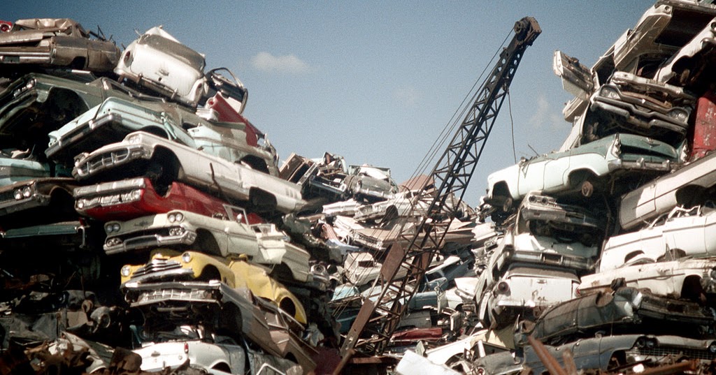Scrapyard in Emeryville, California, 1971 ~ vintage everyday