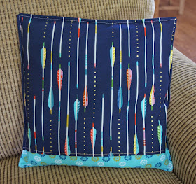 Cotton + Steel Patchwork Dorm Pillow by Heidi Staples of Fabric Mutt 