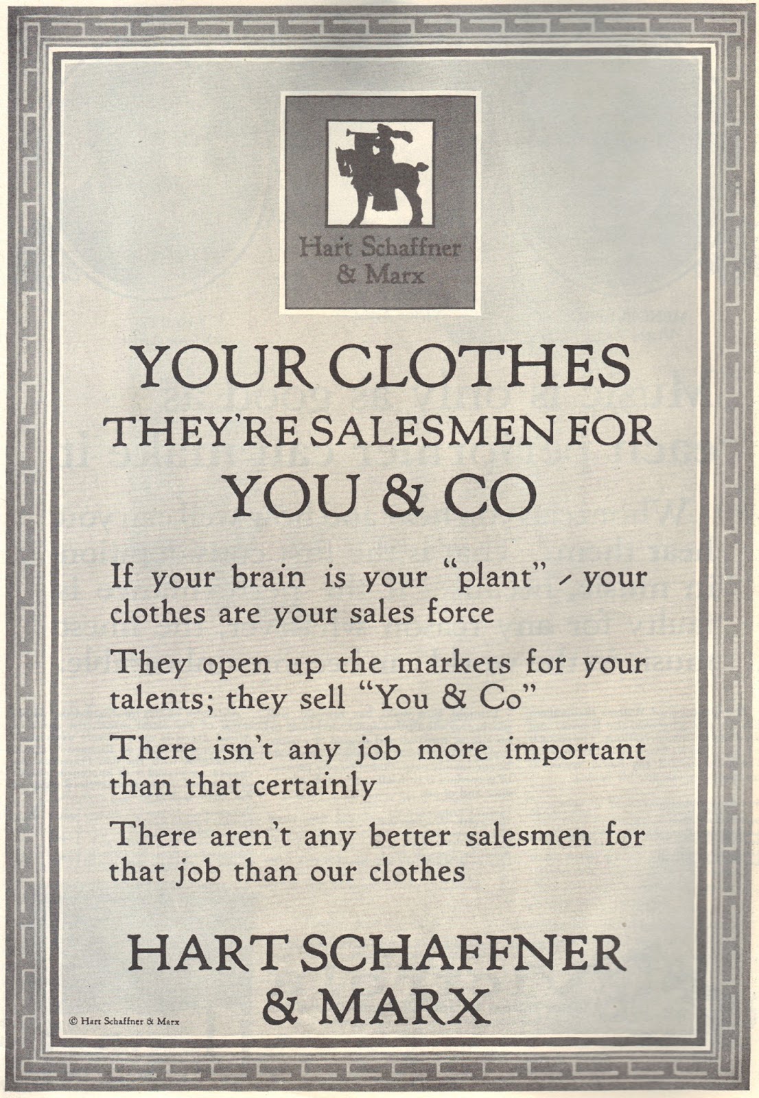 Progress is fine, but it's gone on for too long. The clothes make the