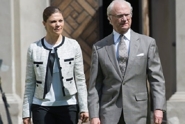 King Carl Gustaf and Crown Princess Victoria of Sweden attended the Wild Life Fund (WWF) annual meeting held at the Ulriksdal in Stockholm