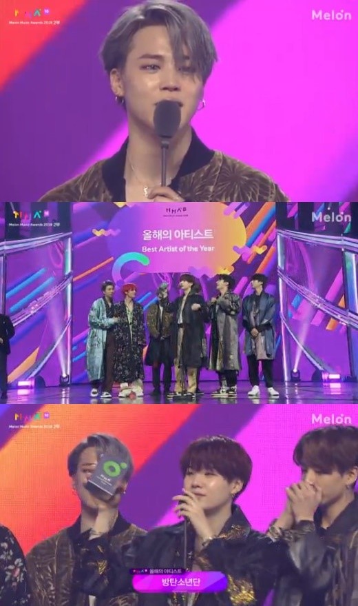 BTS '2018 Melon Müzik Ödülleri'nde yılın sanatçısı ödülü dahil 7 ödül aldı