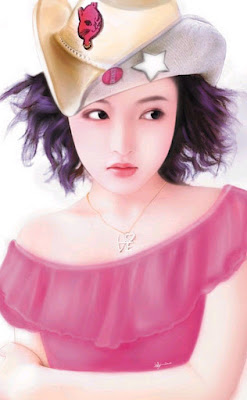 Mujer Asiática Típicos Rostros Hermosos Pintura