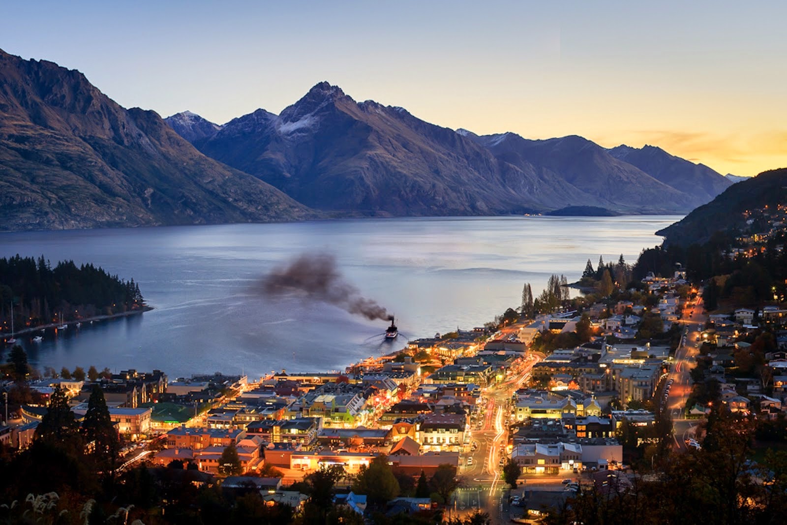 Город Queenstown новая Зеландия