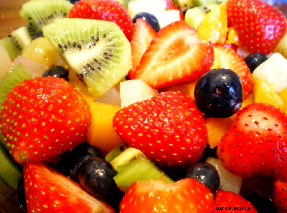 Fruit Salad With Ice Cream Wallpaper For Deskt 7306 Wallpaper