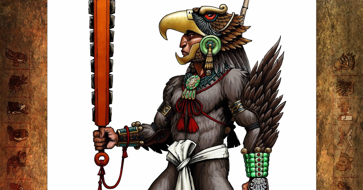 The Aztec Eagle Warrior / El Guerrero Águila Azteca.