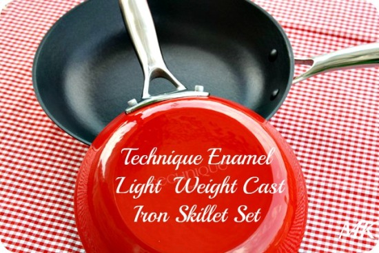Technique Enamel Light Weight Cast Iron Skillet Review & Giveaway