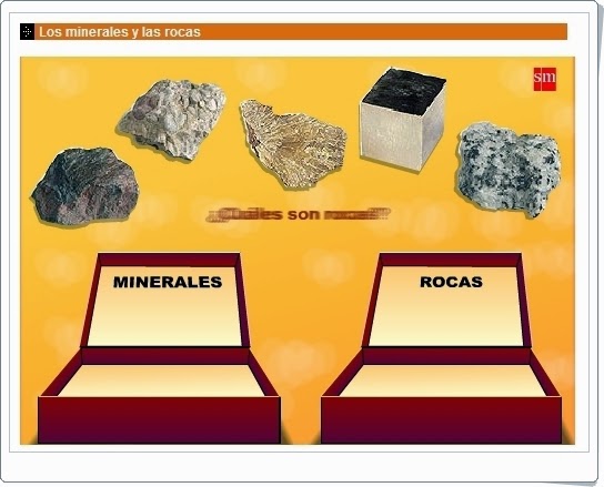 "Los minerales y las rocas" (Aplicación interactiva de Geología de Secundaria)