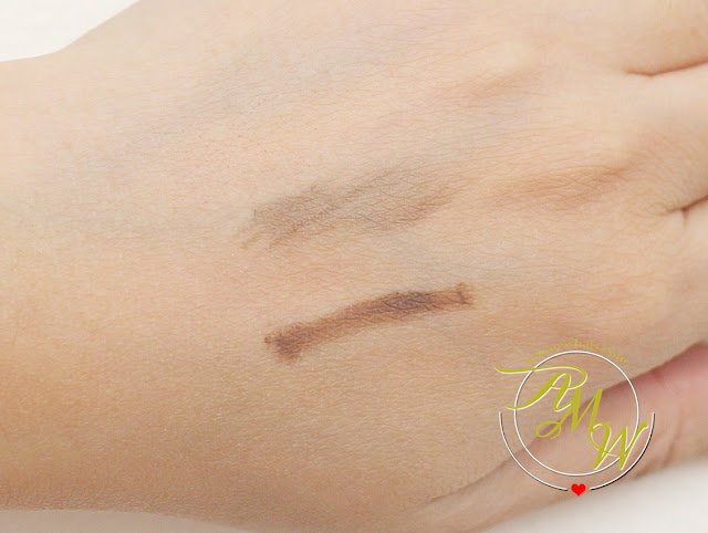 a swatch photo of Maybelline Fashion Brow Duo Shaper Light Brown.