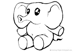 elephant easy coloring pages outline drawing adult kawaii unicorn mouse getdrawings circus childrens clrg