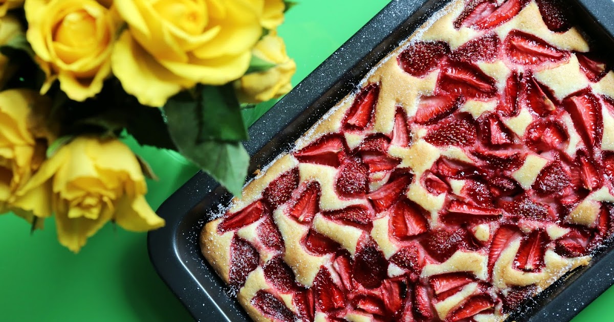 Sachen die glücklich machen: Erdbeer-Rührkuchen vom Blech
