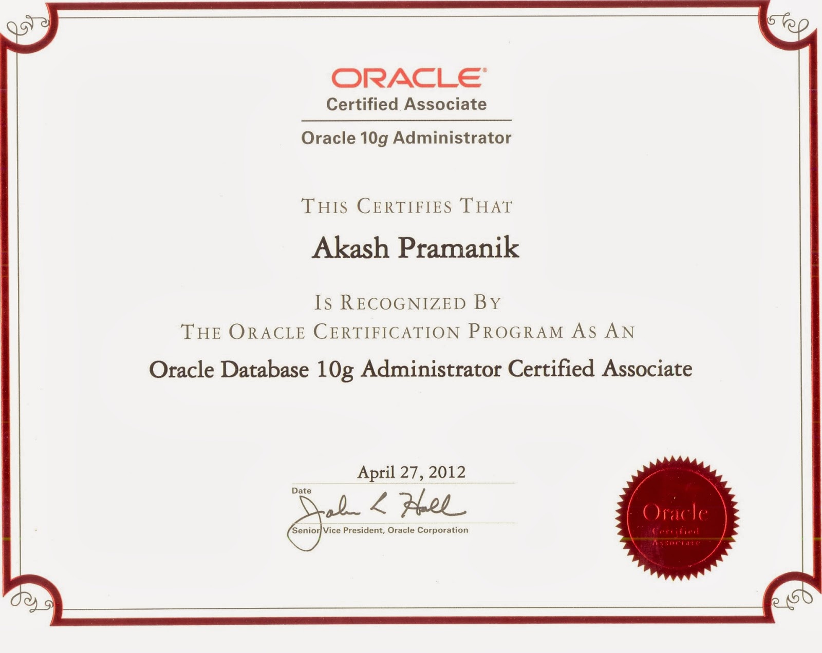 Akash Apps DBA corner: My Achievements