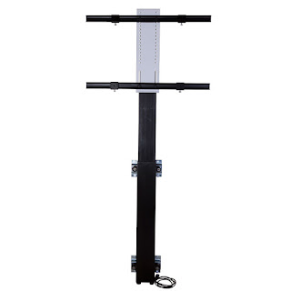 Powered Monitor Lift Column with Integrated Dampening Front View