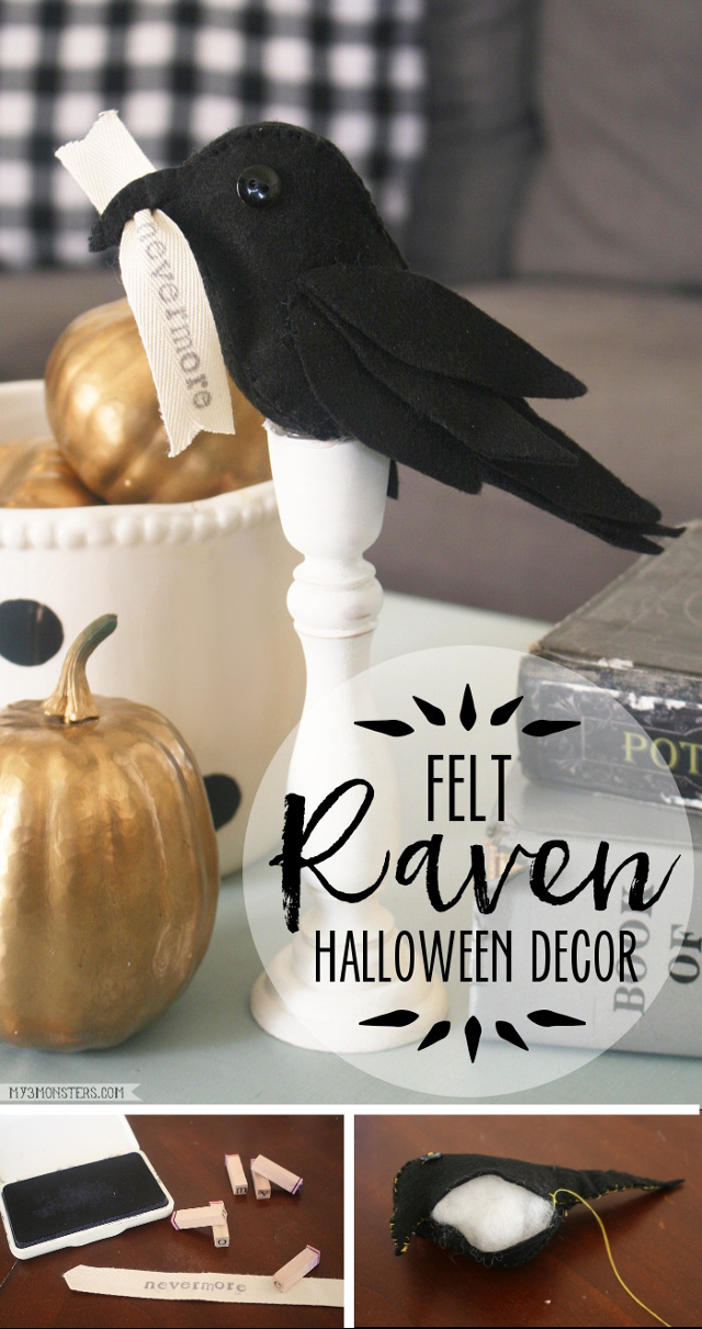 DIY Poe-Inspired Raven Halloween Decor by / for Lolly Jane