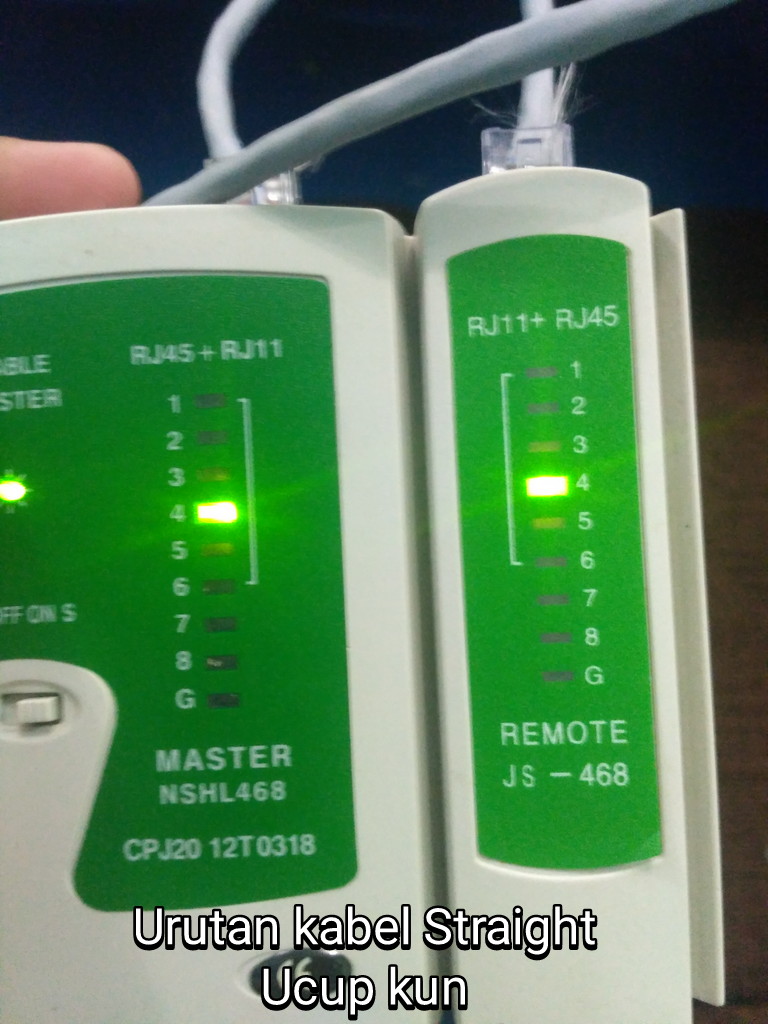 Urutan Lampu LAN Tester Pada Kabel Stright dan Cross Cak Edukasi