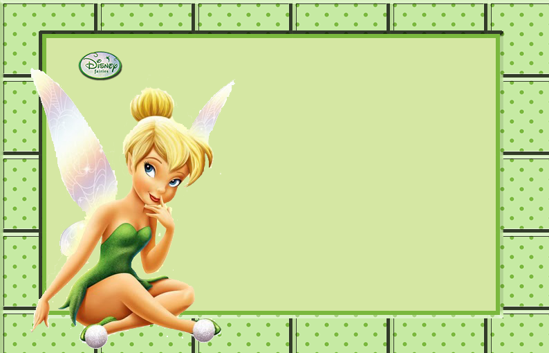 Invitaciones de Tinkerbell para Imprimir Gratis Para hacer invitaciones, tarjetas, marcos de fotos o etiquetas, para imprimir gratis de Tinkerbell.
