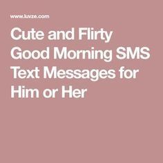good morning messages for her
