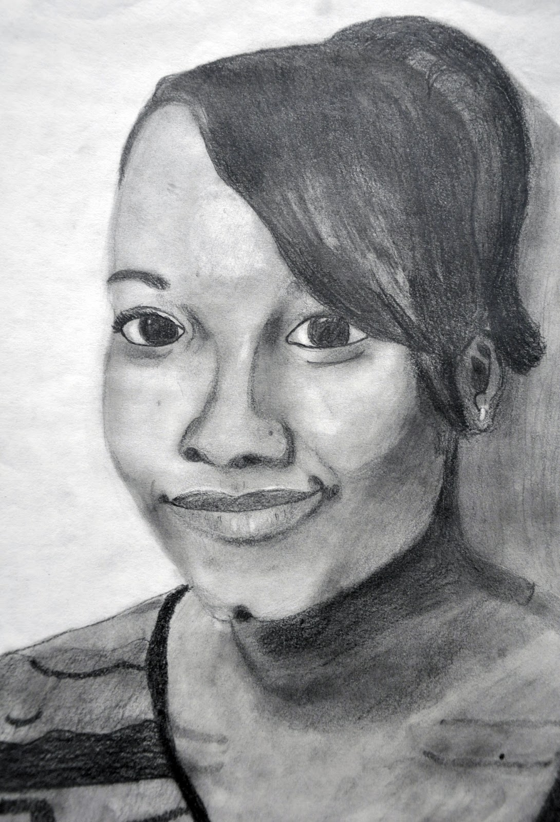 Student Art Graphite Self Portraits