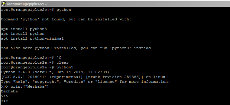 Orange Pi: ORANGE PI PYTHON KURULUM