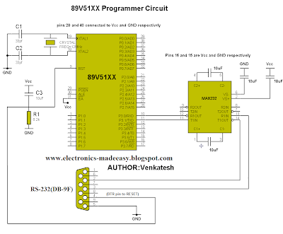 Venkatesh's ELECTRONICS MADE EASY: 89V51XX PROGRAMMER USING SERIAL PORT