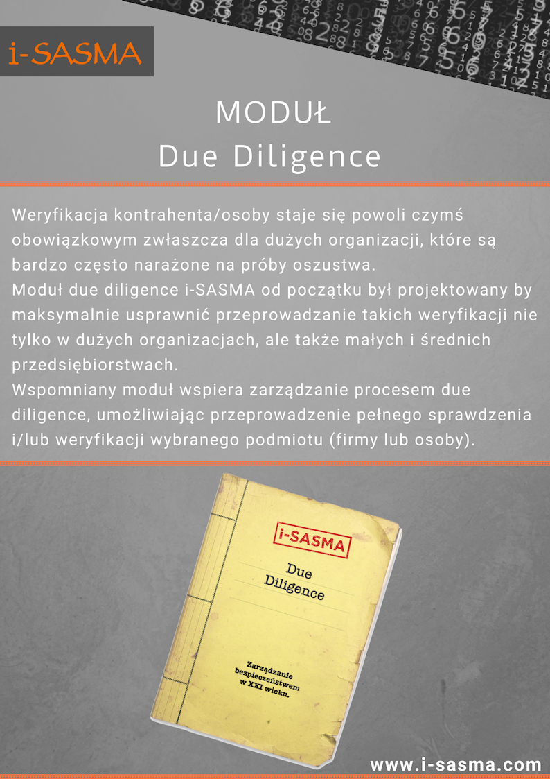 Moduł weryfikacji kontrahenta i-SASMA
