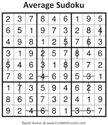 Average Sudoku (Daily Sudoku League #128) Solution
