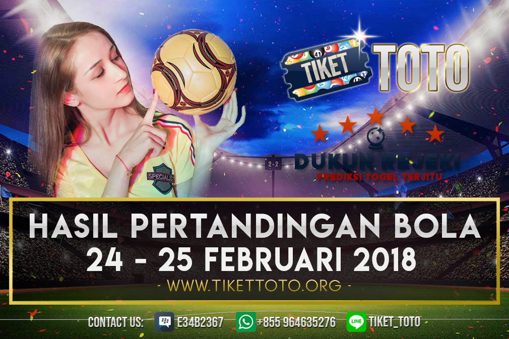 HASIL PERTANDINGAN BOLA 24 – 25 FEBRUARI 2019