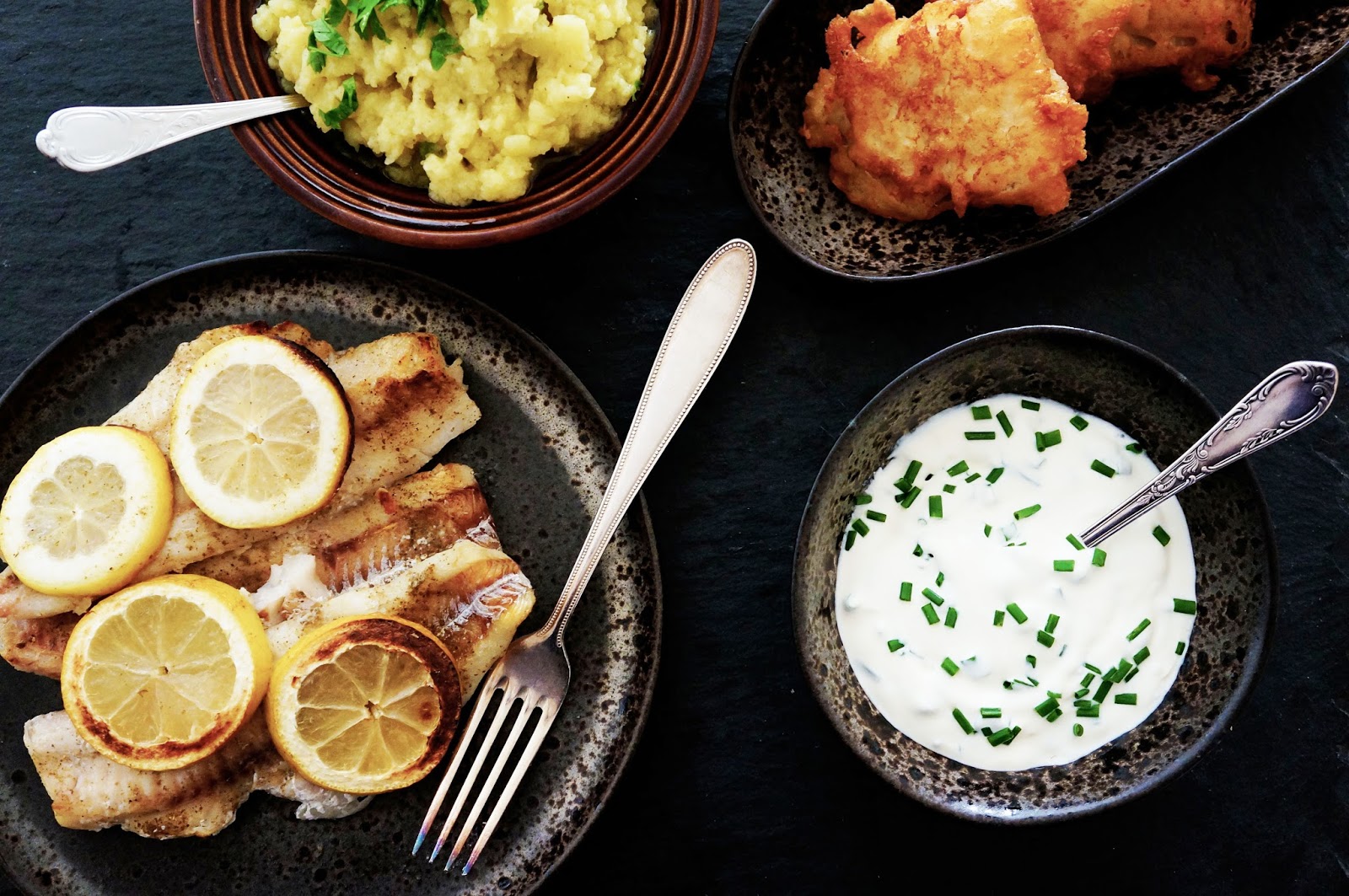 basteln malen Kuchen backen: Fischvariationen dazu Skordalia