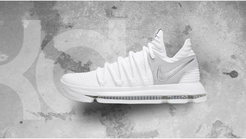KIX & LIDZ: Nike KD 10 - White/Silver