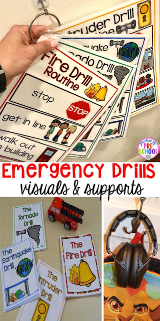 Emergency Drills Visual Routine Posters & Supports (Fire Drill