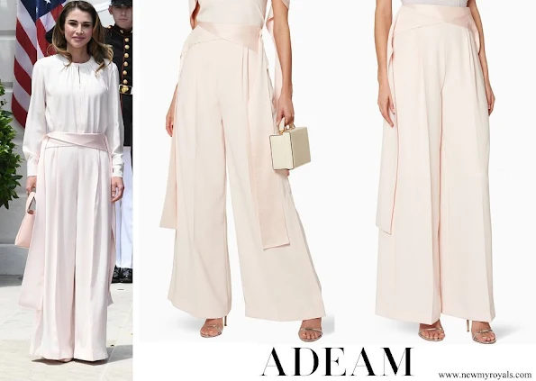 Queen Rania wore ADEAM Pink Tie Twist Pants