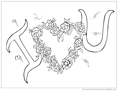 I love you coloring page