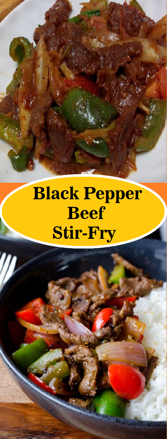 Black Pepper Beef StirFry mom's cooking
