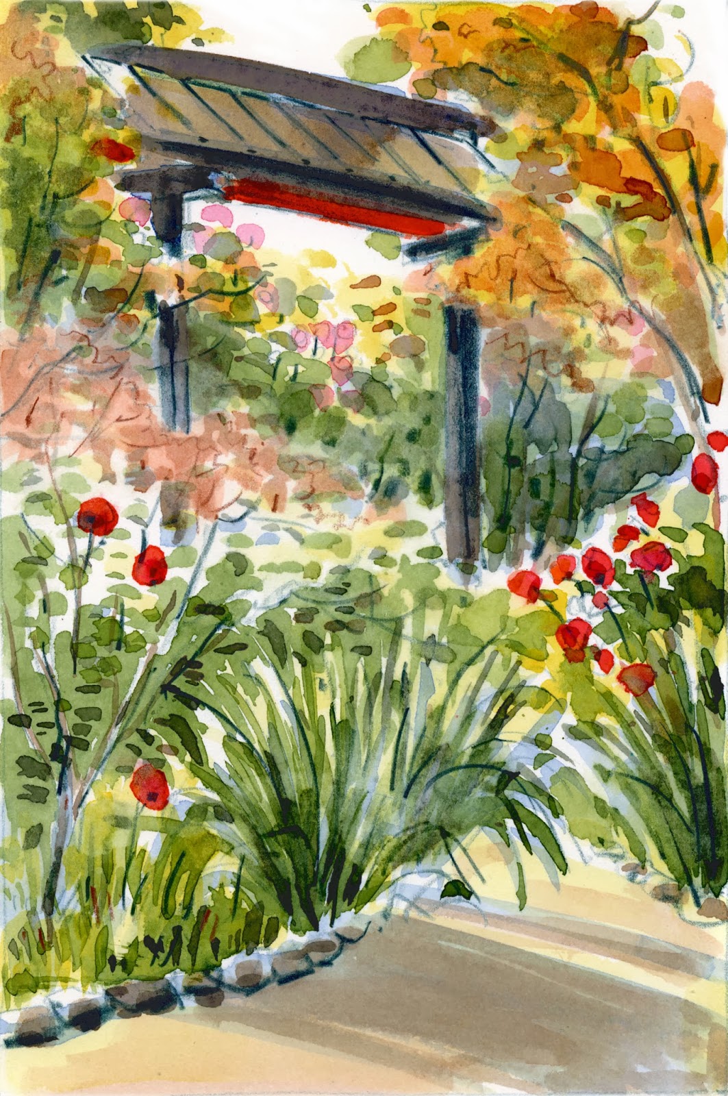 Works in Progress...On Location: Sketching in the garden