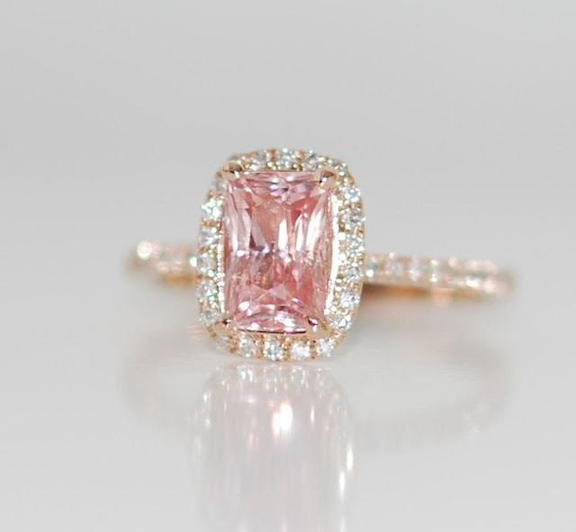 engagement rings peach sapphire engagement rings peach sapphire
